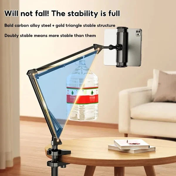 Moonval Adjustable Tablet & Phone Stand, 360° Foldable Desk Mount for 4–13 Inch Devices