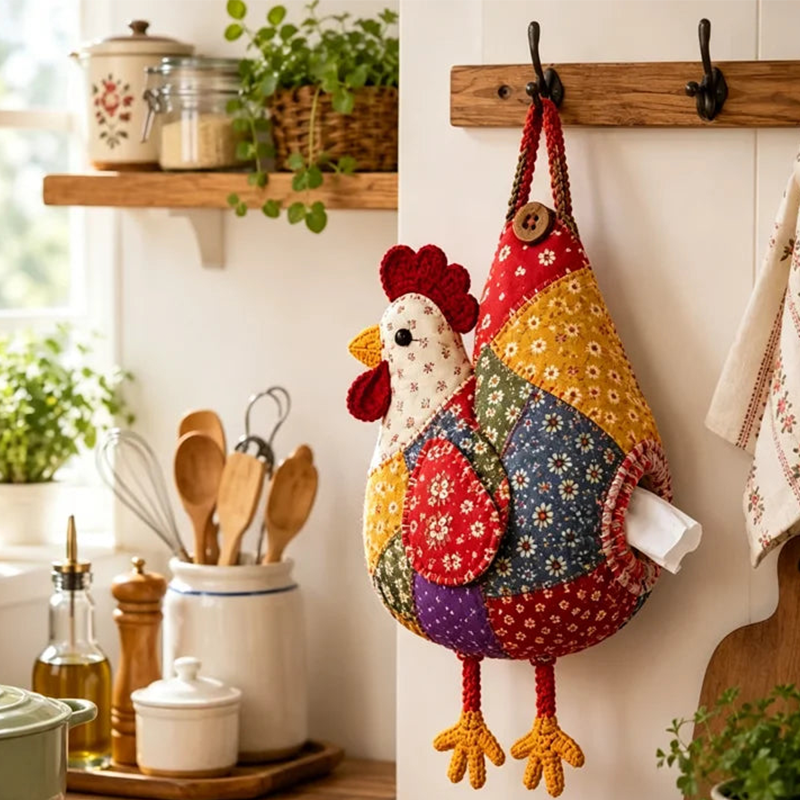 Moonval DIY Animal Tissue Holder Kit, Hanging Felt Sewing Craft Set for Home & Kids