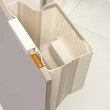 Moonval Foldable Hanging Kitchen Trash Bin, Cabinet Door Waste Bin with Bag Storage, 10L