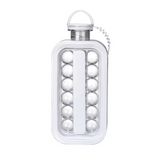 Moonval Ice Cube Bottle with 17 Ice Molds, Reusable Water Bottle & Ice Tray