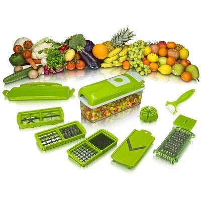 Moonval 12-in-1 Vegetable Chopper, Multifunction Food Slicer, Dicer & Grater for Kitchen Prep