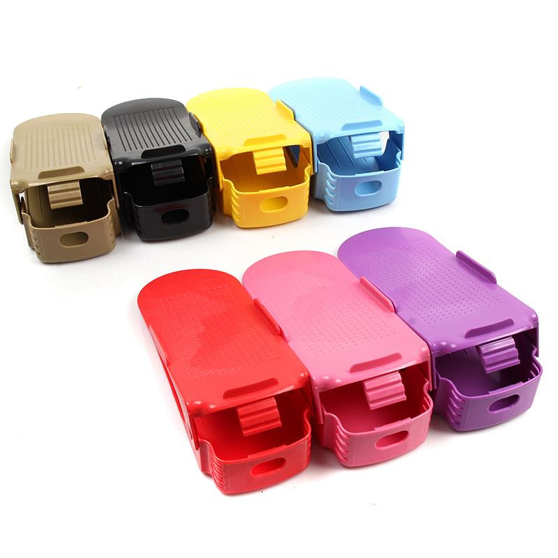 Moonval Shoe Organizer Set of 10, Stackable Space-Saving Shoe Slots for Wardrobe Storage