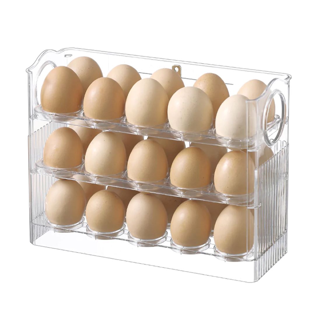 Moonval 3-Tier Egg Holder for Fridge, 30-Egg Stackable Refrigerator Storage Organizer