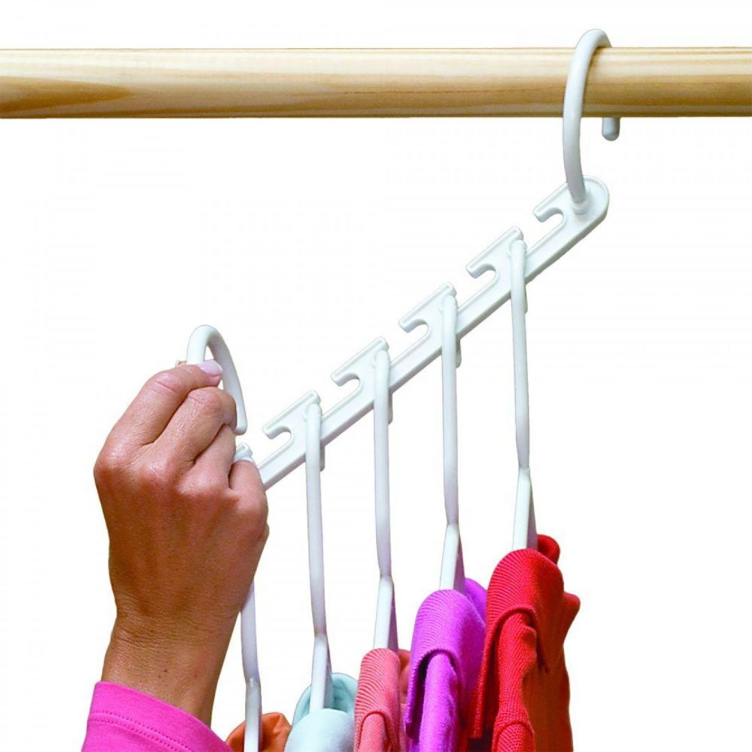 Moonval Hanger Organizer, Space-Saving Closet Storage Rack Holds up to 100 Clothes Hangers