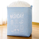 Moonval Washday Laundry Basket, Foldable Clothes Hamper with Handles for Laundry & Home Storage