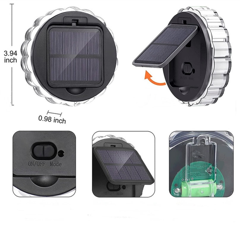 Moonval Solar Flower Lights, 4-Pack LED Outdoor Wall & Fence Lights with Auto Light Sensor