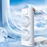 Moonval Mini Air Cooler, Portable Evaporative Air Conditioner with Water Mist, RGB Light & USB Power