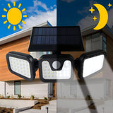 Moonval 270° Solar Security Light, Motion Sensor LED Floodlight for Garden, Yard & Driveway