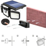 Moonval 270° Solar Security Light, Motion Sensor LED Floodlight for Garden, Yard & Driveway