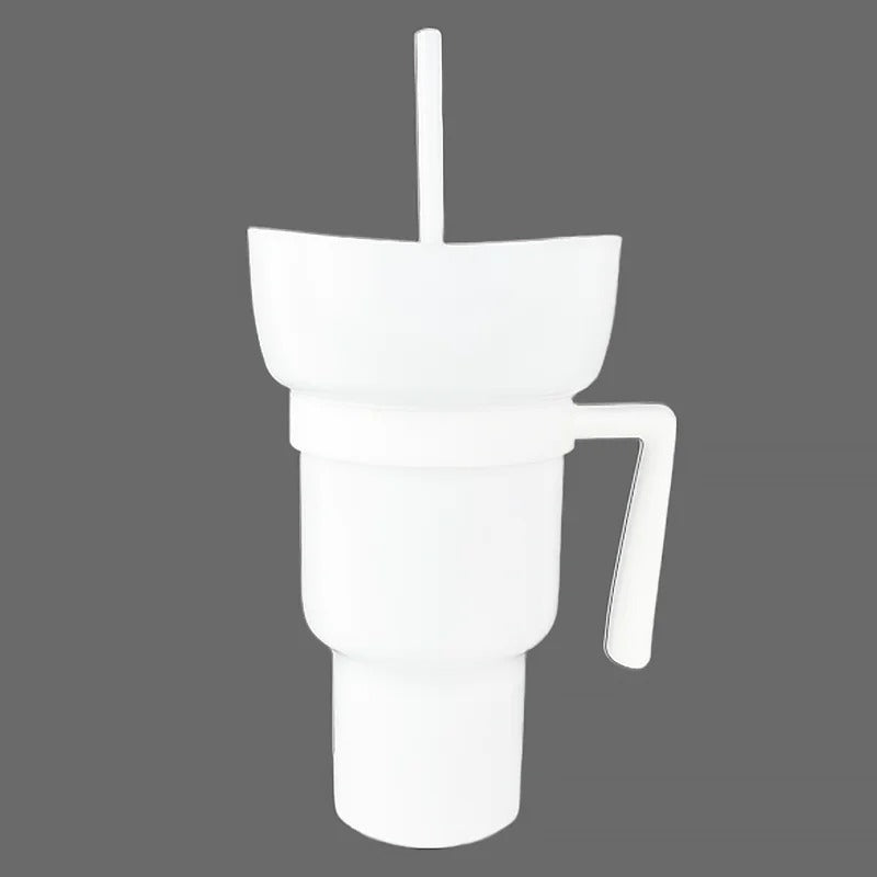 Moonval 2-in-1 Snack & Drink Cup with Snack Bowl, Leakproof Travel Tumbler 900ml